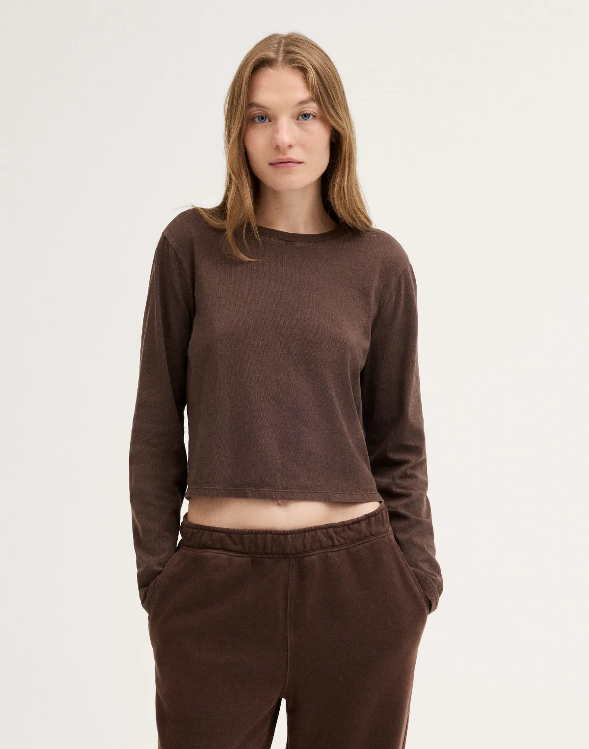 The Shrunken Long-Sleeve Tee in Vintage Jersey by MW
