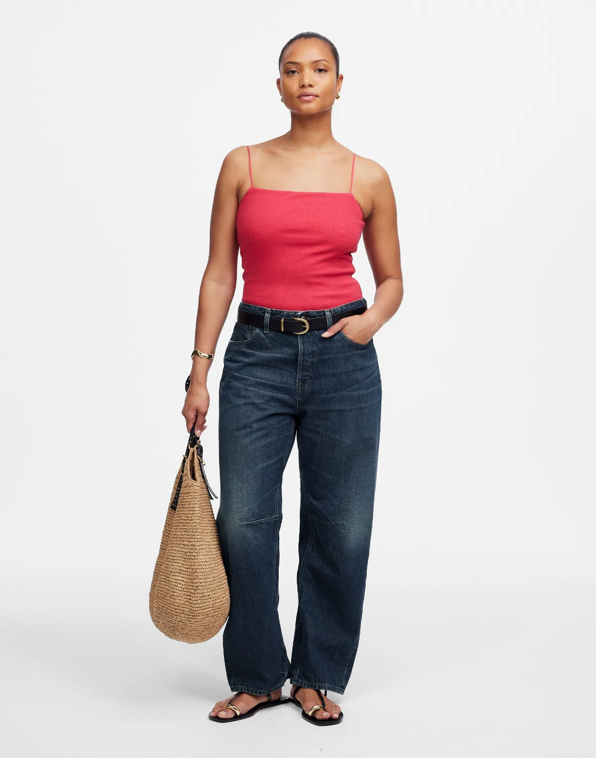 The Curvy Darted Barrel-Leg Jean by MW