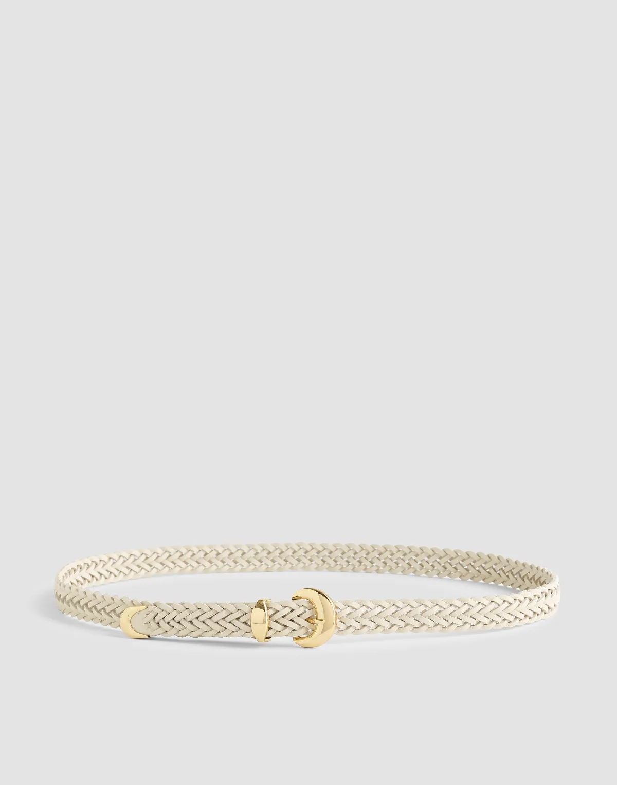 Madewell x Shopbop Domed-Buckle Belt in Woven Leather by MW