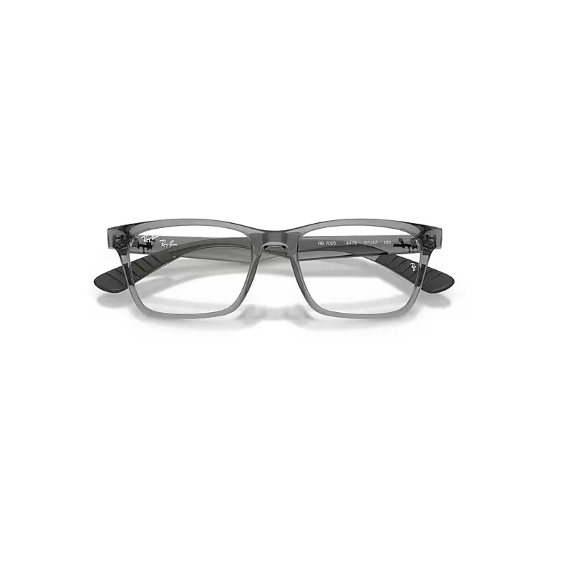 Rb7025 Optics Eyeglasses Dark Grey Frame Clear Lenses Polarized by Ray-Ban