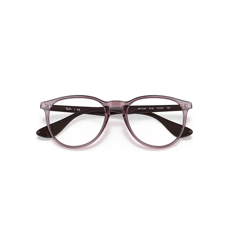 Erika Optics Eyeglasses Brown Frame Clear Lenses by Ray-Ban