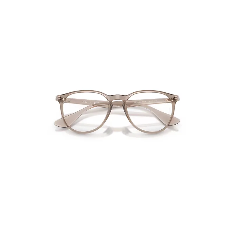 Erika Optics Eyeglasses Transparent Light Brown Frame Clear Lenses Polarized by Ray-Ban