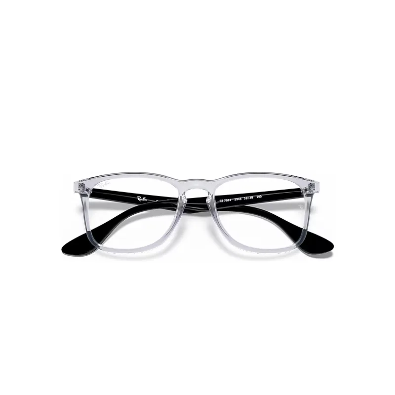 Rb7074 Optics Eyeglasses Shiny Black Frame Clear Lenses