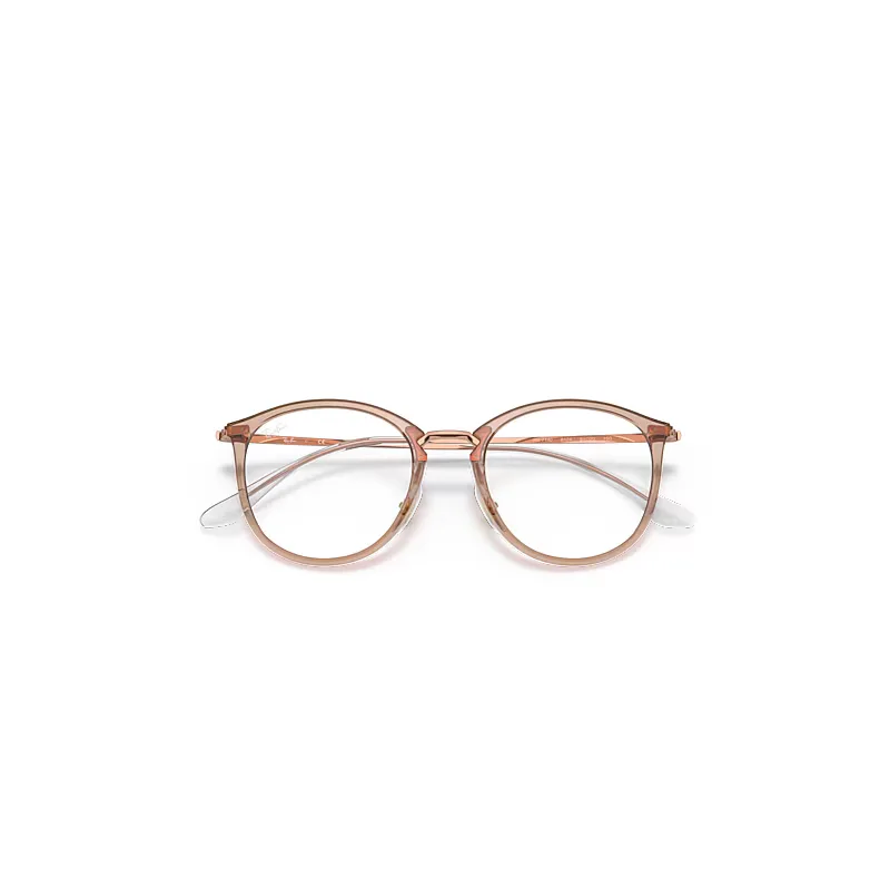 Rb7140 Optics Eyeglasses Gold Frame Clear Lenses Polarized by Ray-Ban