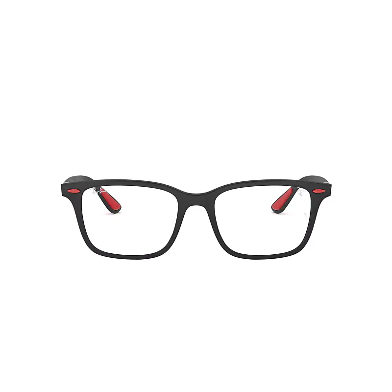 Rb7144m Scuderia Ferrari Collection Eyeglasses Black Frame Clear Lenses by Ray-Ban