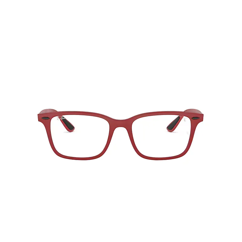 Rb7144m Scuderia Ferrari Collection Eyeglasses Red Frame Clear Lenses by Ray-Ban