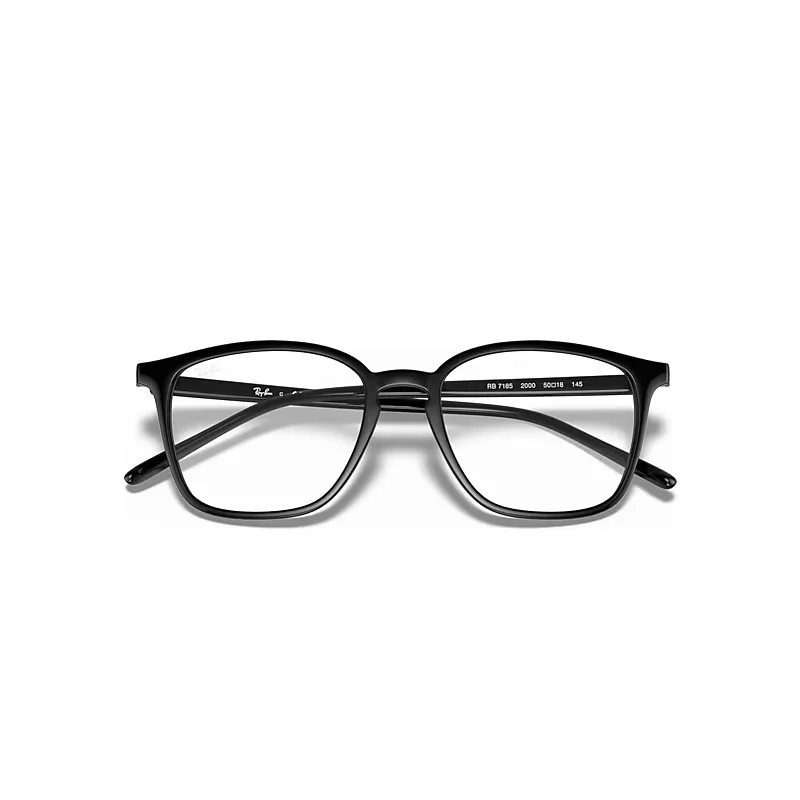 Rb7185 Eyeglasses Black Frame Clear Lenses Polarized by Ray-Ban