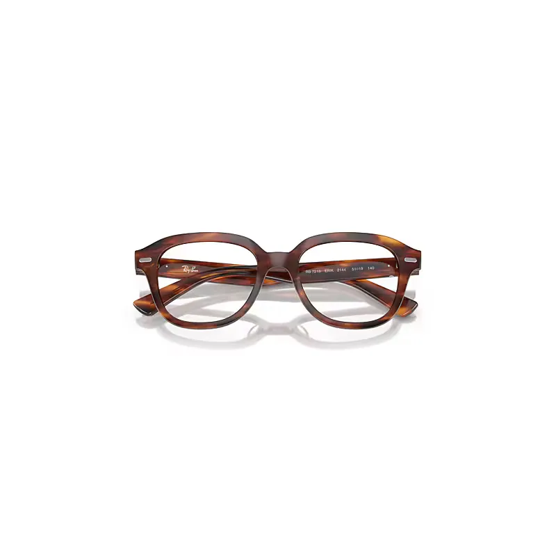 Erik Optics Eyeglasses Striped Havana Frame Clear Lenses Polarized by Ray-Ban