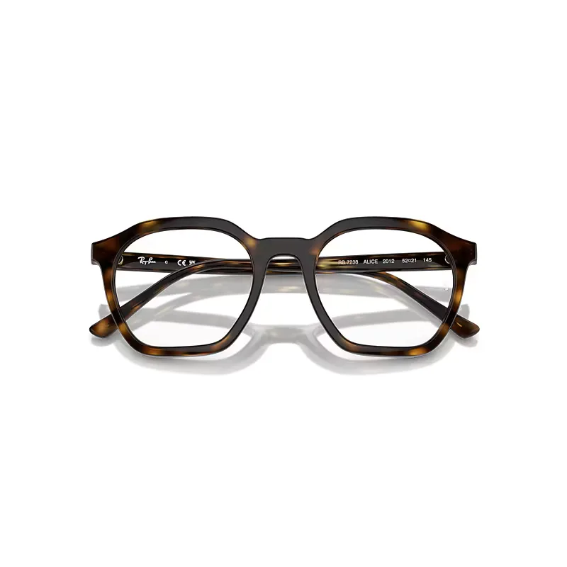Alice Optics Eyeglasses Havana Frame Clear Lenses Polarized by Ray-Ban