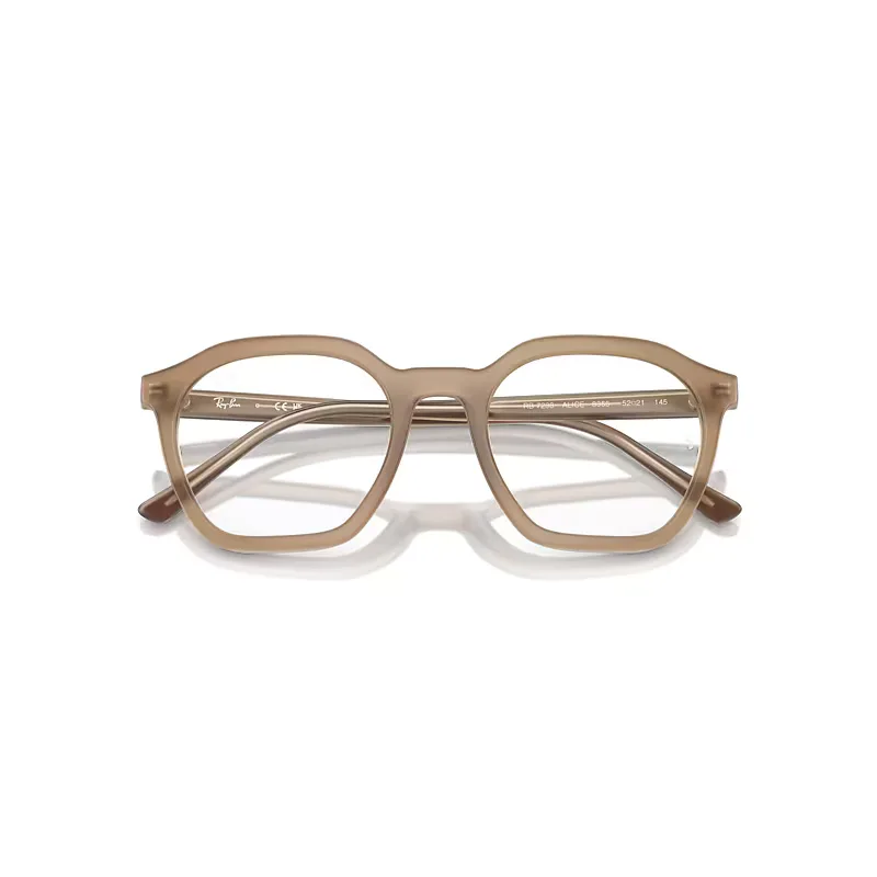 Alice Optics Eyeglasses Brown on Tortledove Frame Clear Lenses Polarized by Ray-Ban