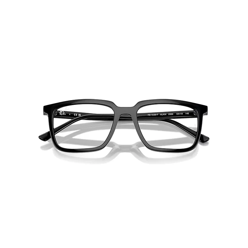 Alain Optics Eyeglasses Black Frame Clear Lenses Polarized by Ray-Ban