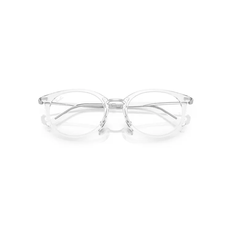 Rb7255 Optics Eyeglasses Silver Frame Clear Lenses Polarized by Ray-Ban