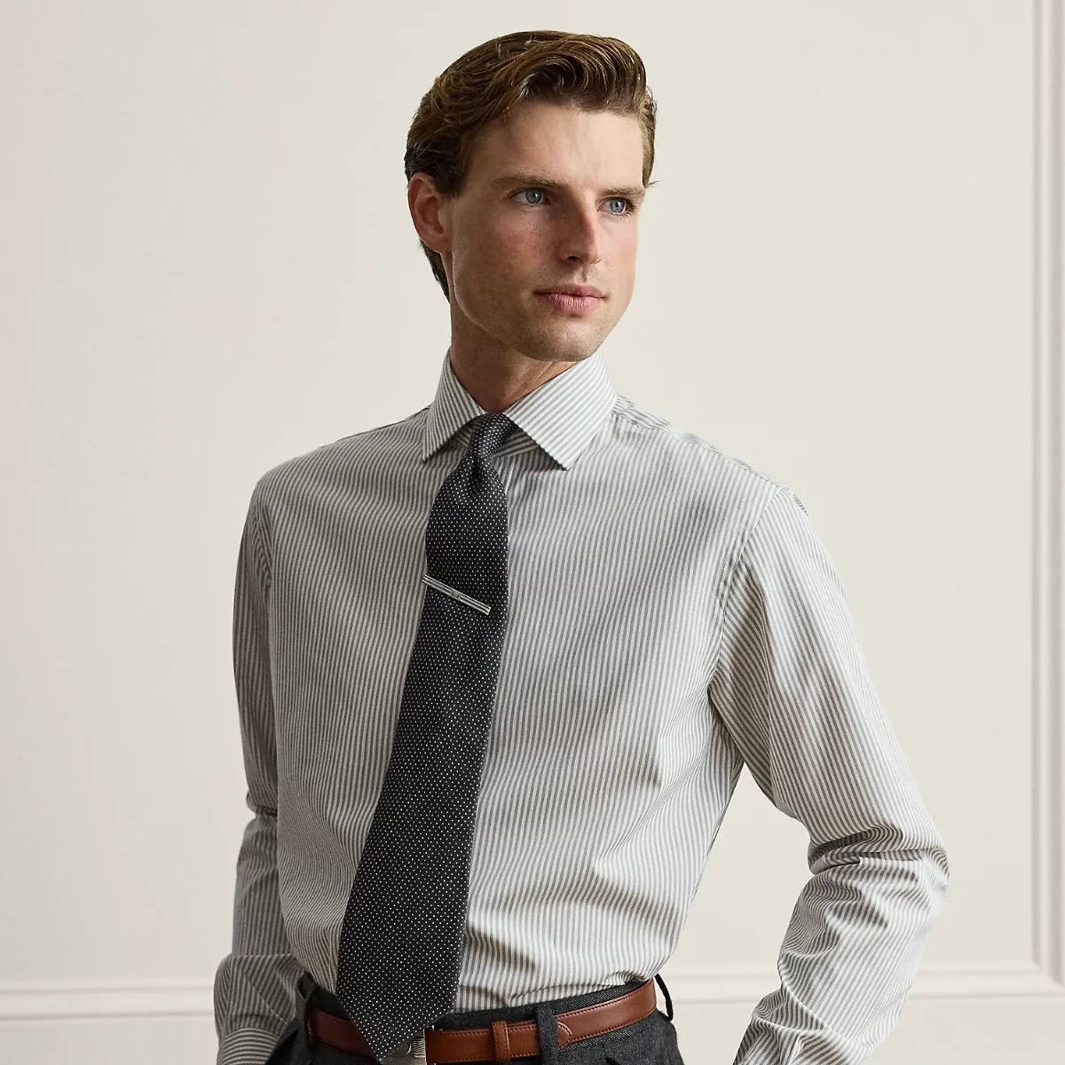 Handmade Bengal-Stripe Poplin Shirt by Ralph Lauren Purple Label