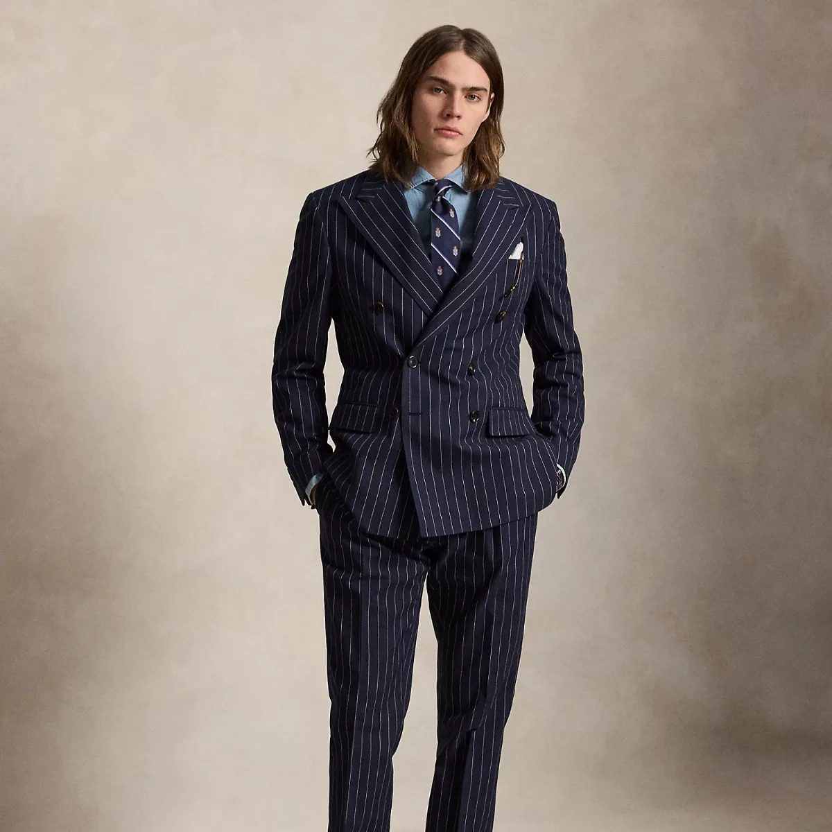 Polo Tailored Fit Pinstripe Twill Suit by Polo Ralph Lauren