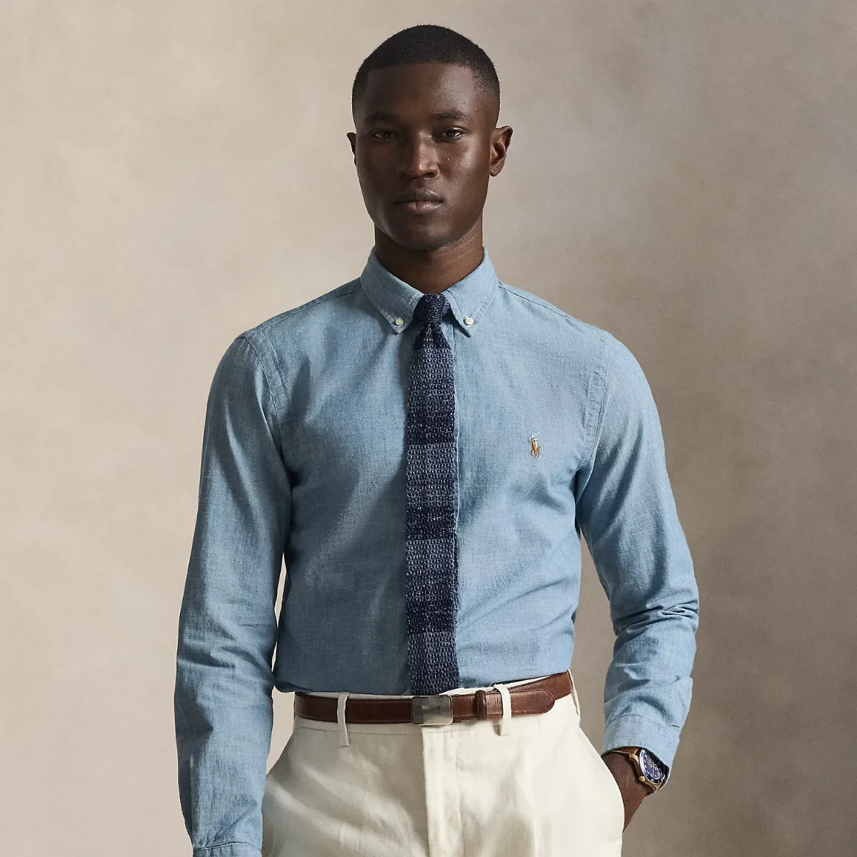 Slim Fit Chambray Shirt by Polo Ralph Lauren
