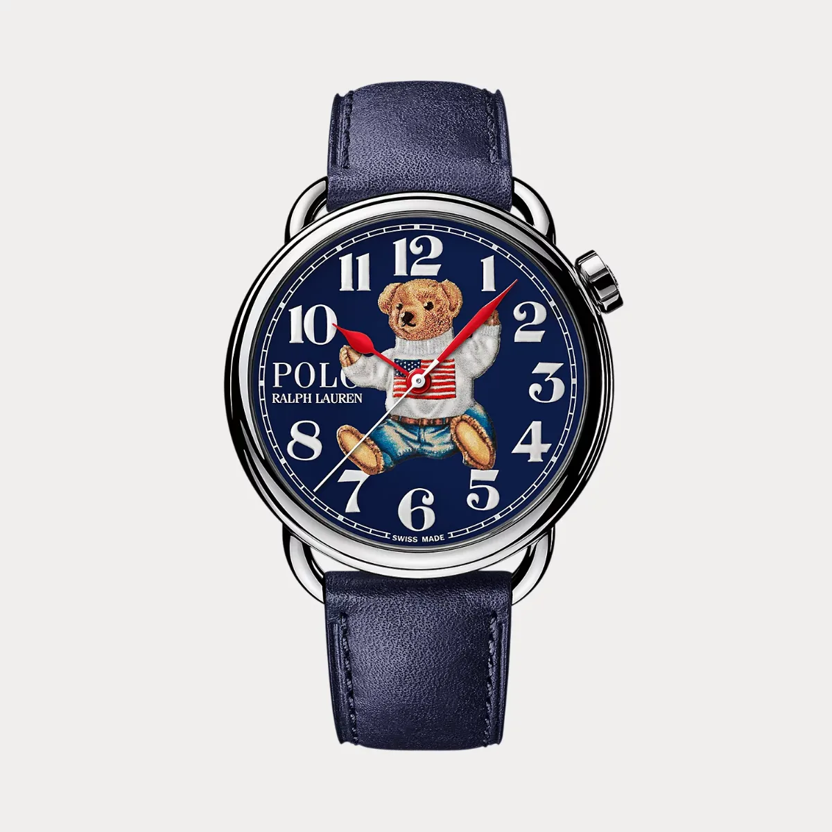 42 mm Sitting Polo Bear Steel Blue Dial by Polo Ralph Lauren