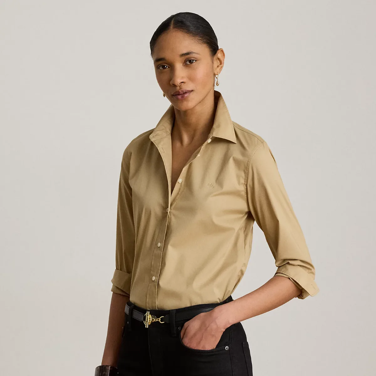 Classic Fit Stretch-Cotton Blend Shirt by Lauren Ralph Lauren