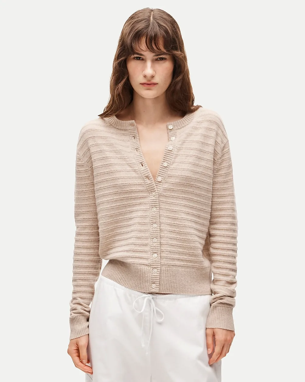 Perfect Cashmere Cardigan in Pointelle-Stitch by J.Crew