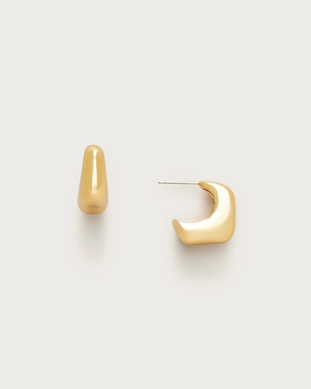 Sculptural Huggie Hoop Earrings by J.Crew