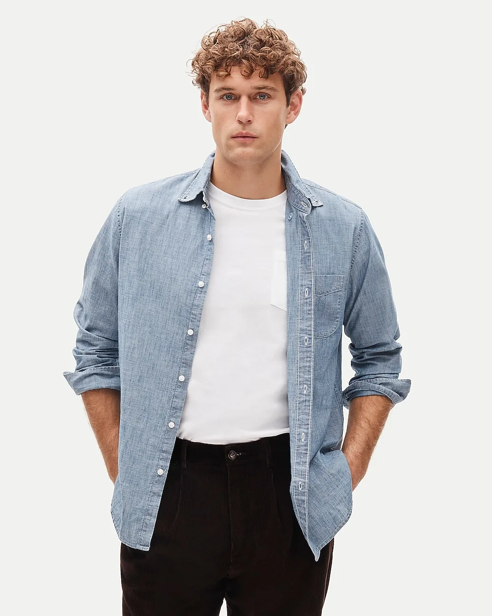 Organic Cotton Chambray Shirt in Vintage Wash by J.Crew
