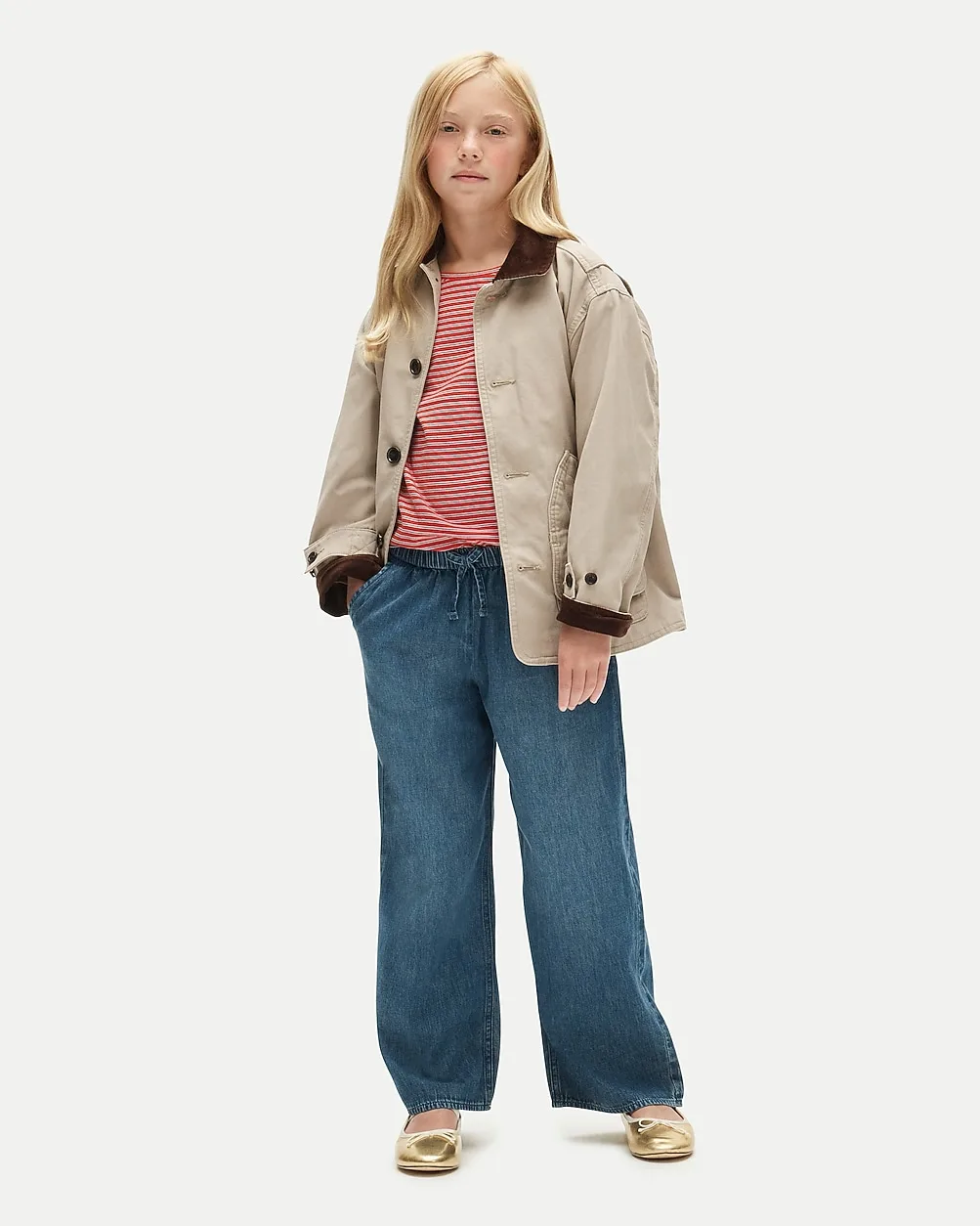 Pant in Drapey Denim by J.Crew