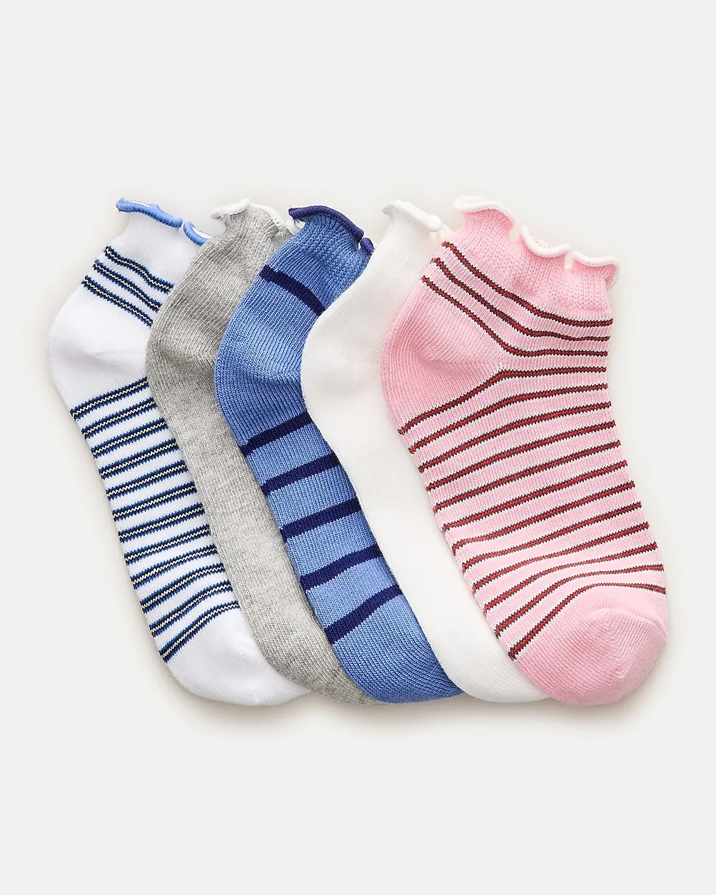 Ruffle Ankle Socks Five-Pack by J.Crew