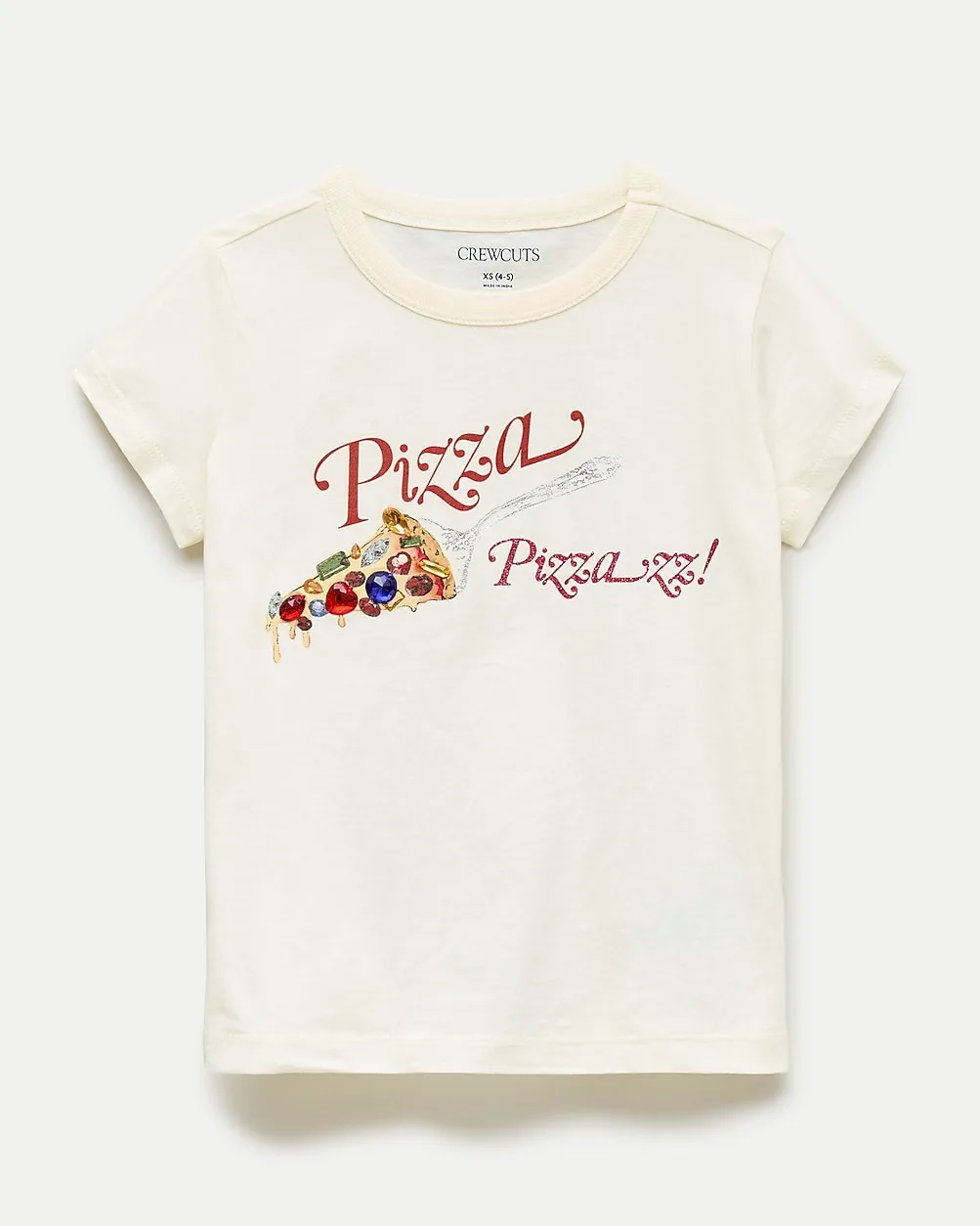 Short-Sleeve Pizza Pizzazz Embellished Graphic T-Shirt by J.Crew