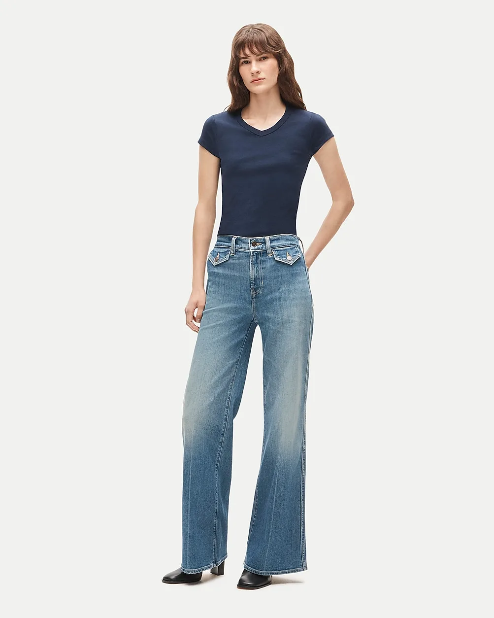 Denim Trouser Jean with Flap Pockets by J.Crew