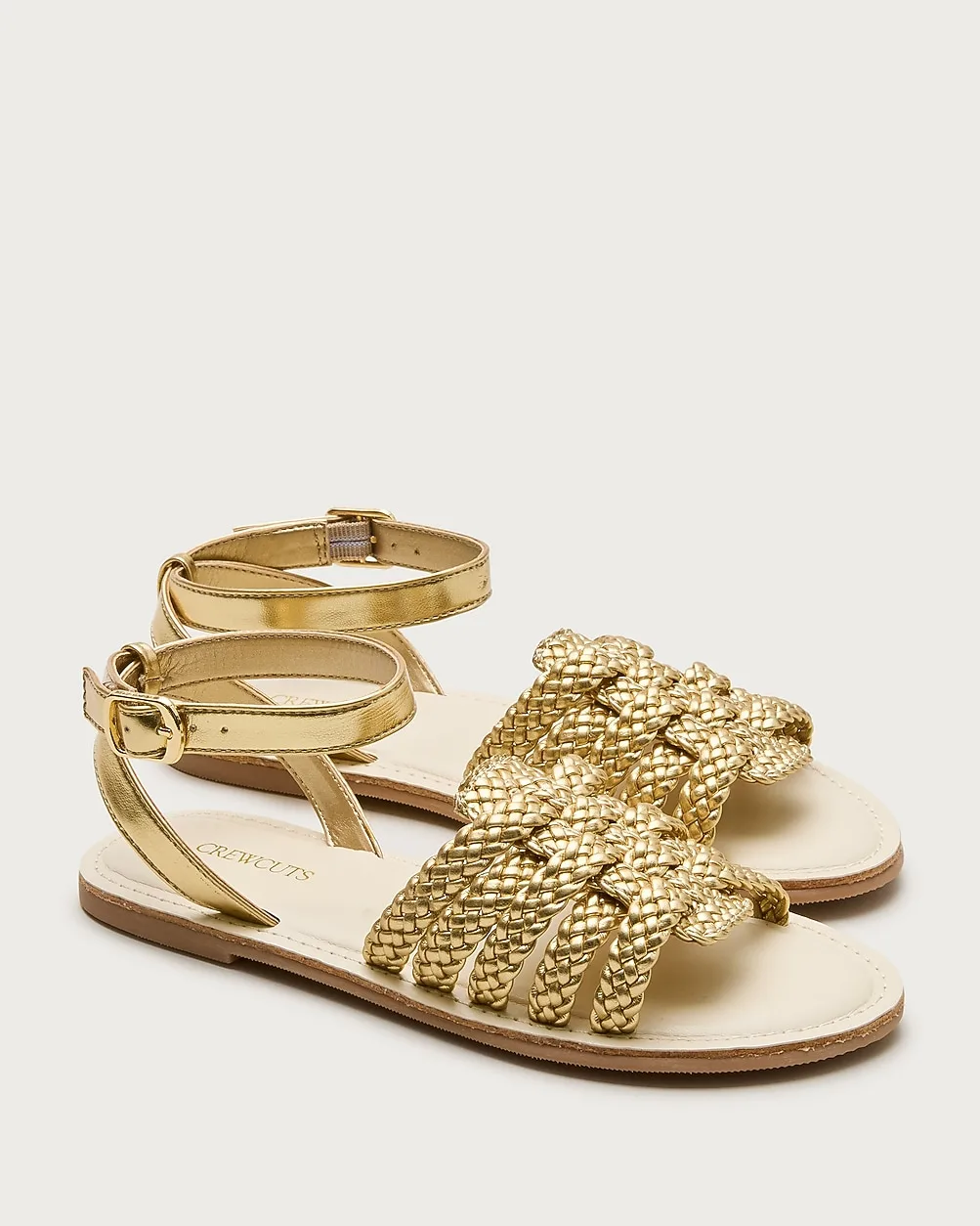 Basketweave Sandals in Metallic by J.Crew