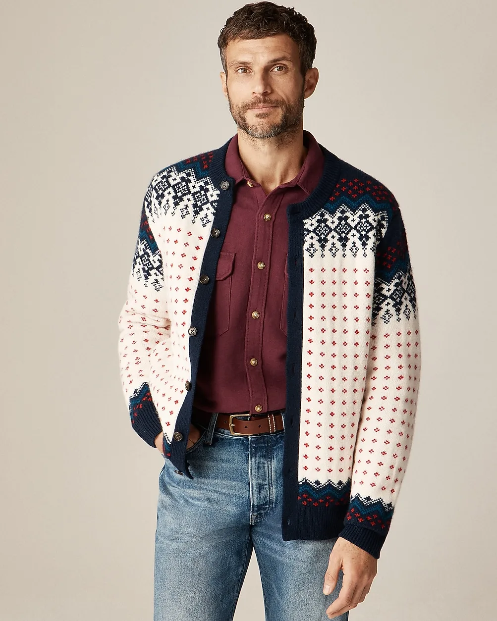 Fair Isle Cardigan in Lambswool by J.Crew
