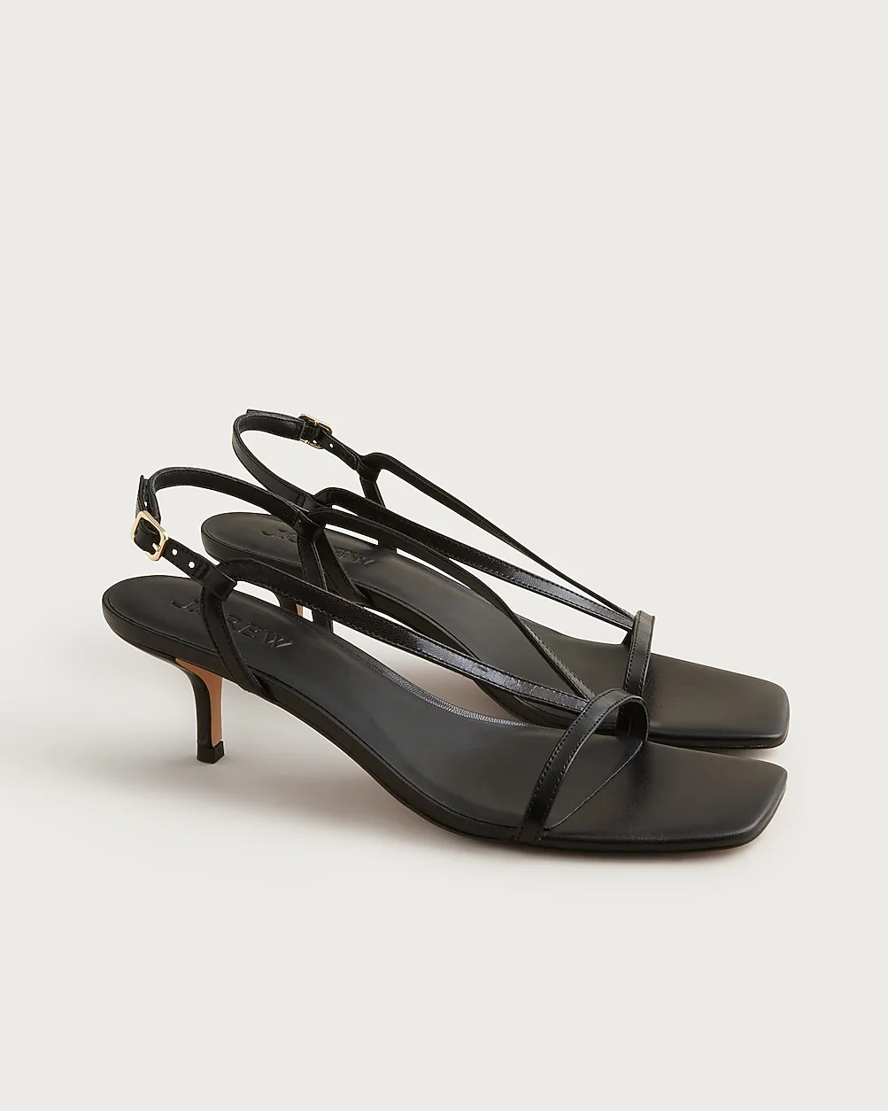 Krista Slingback Kitten-Heel Sandals in Leather by J.Crew