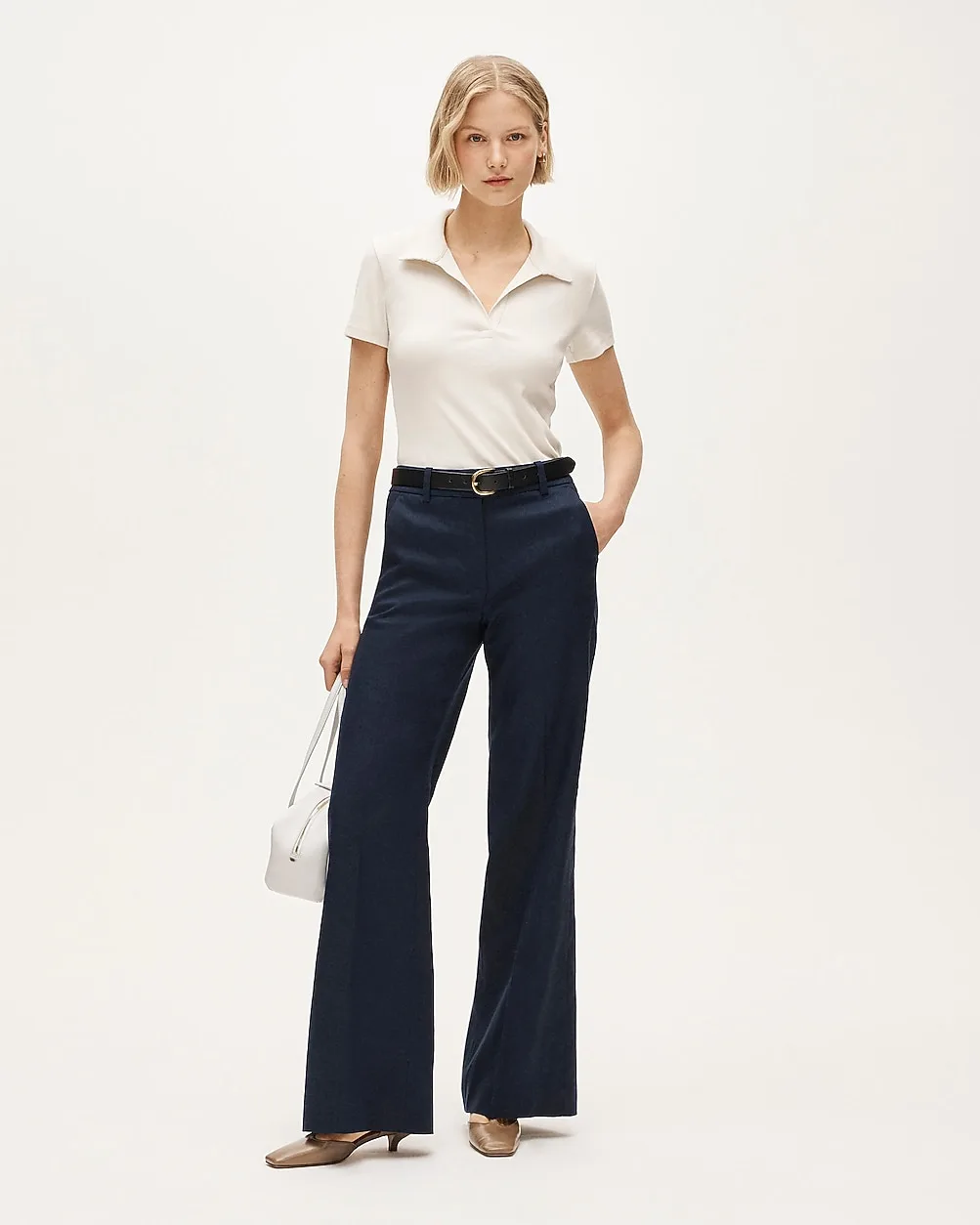Carolina Flare Pant in Stretch Linen Blend