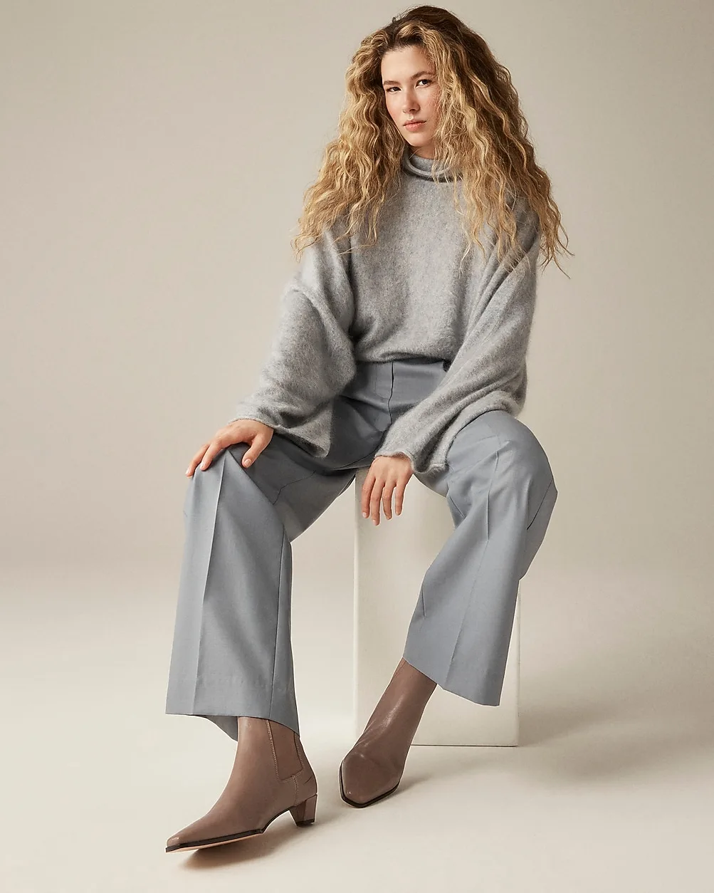 Remi Square-Toe Ankle Boots in Leather by J.Crew