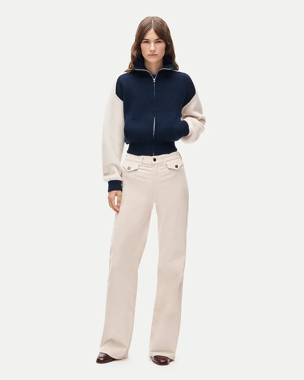 Wide-Leg Trouser in Stretch Corduroy by J.Crew