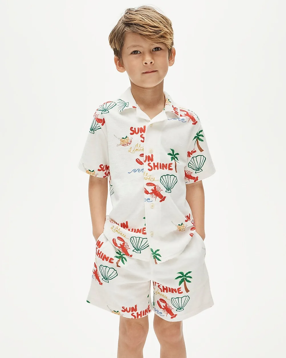 Towel Terry Shirt in Vacation Print by J.Crew
