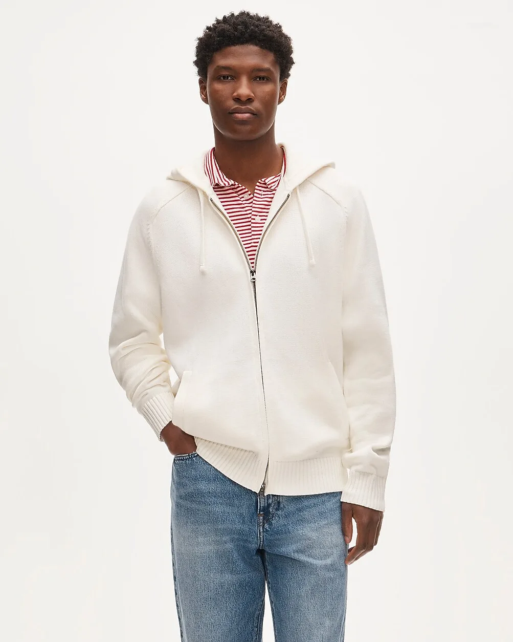 Heritage Cotton Hooded Full-Zip Sweater