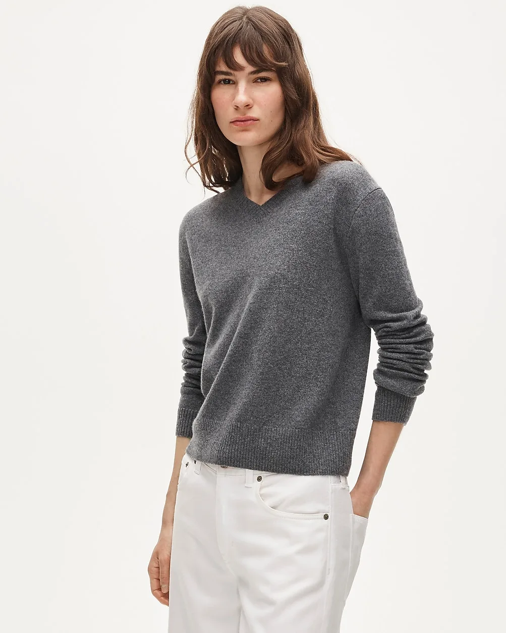 Cashmere High V-Neck Sweater by J.Crew