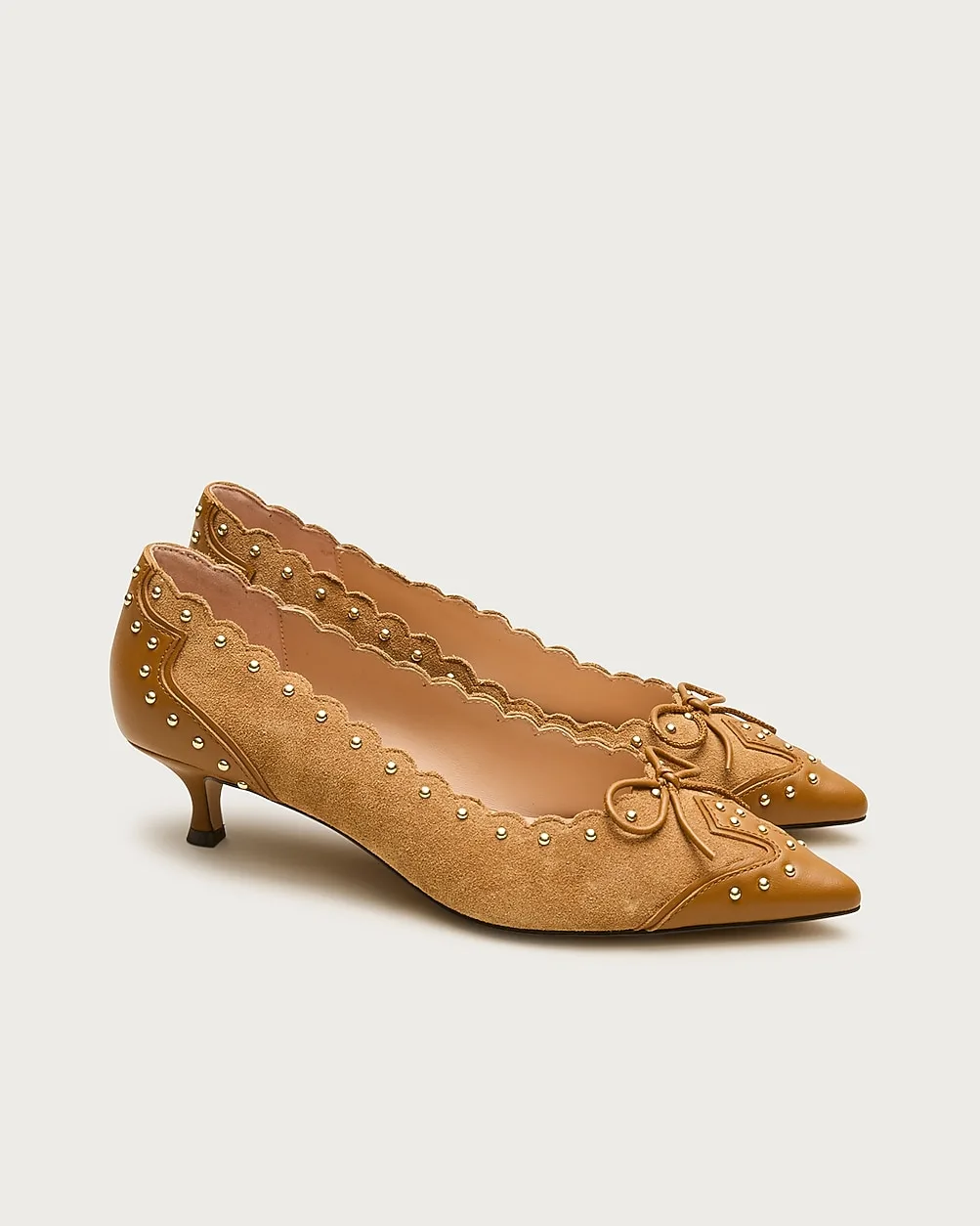 Robin Studded Pumps in Suede by J.Crew