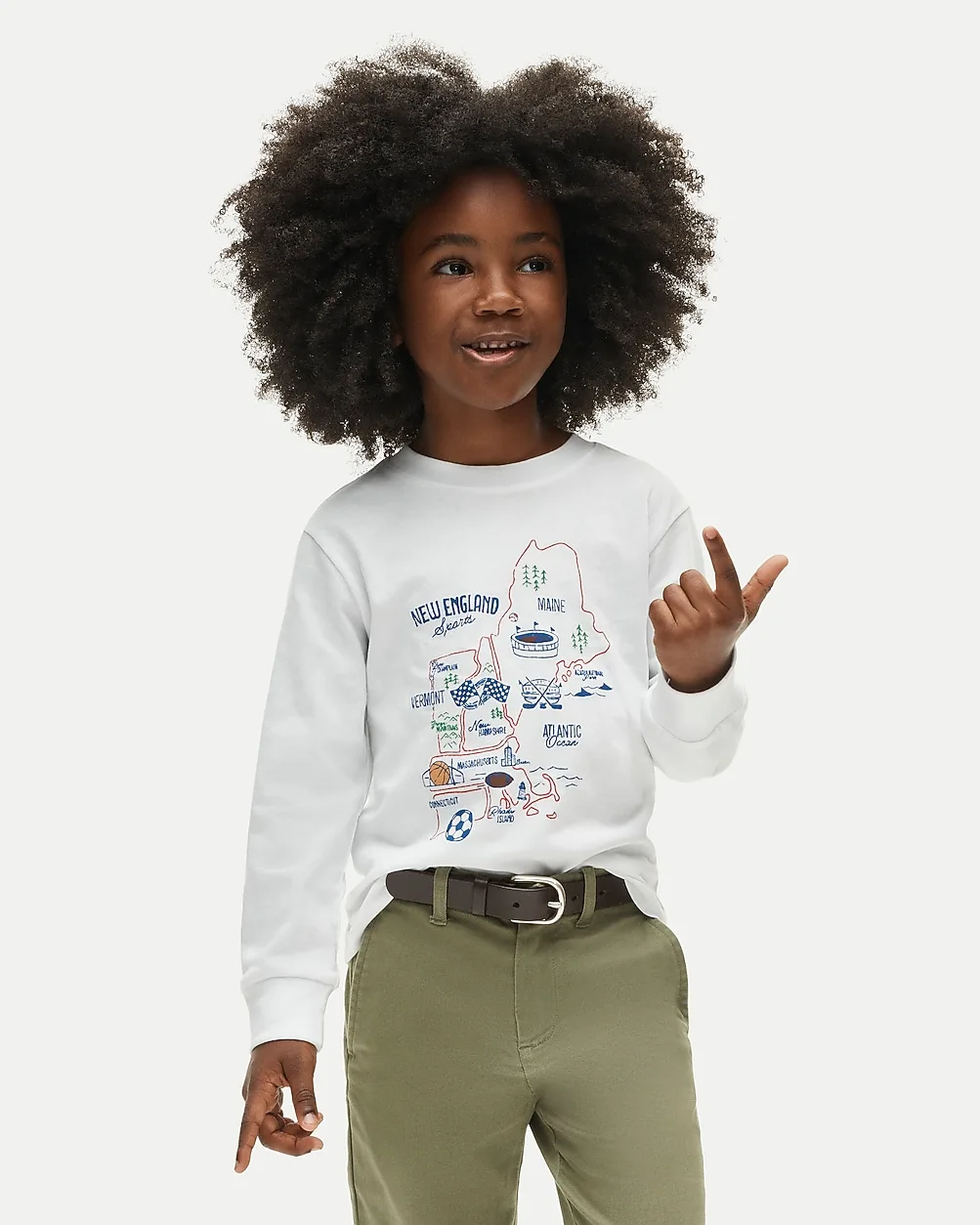 Long-Sleeve New England Sports Graphic T-Shirt by J.Crew