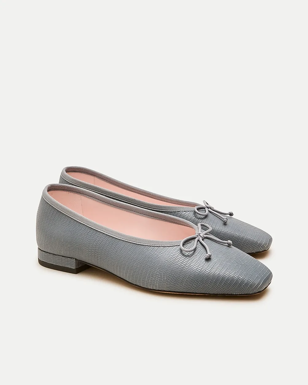 Sophie Ballet Flats in Lizard-Embossed Leather by J.Crew
