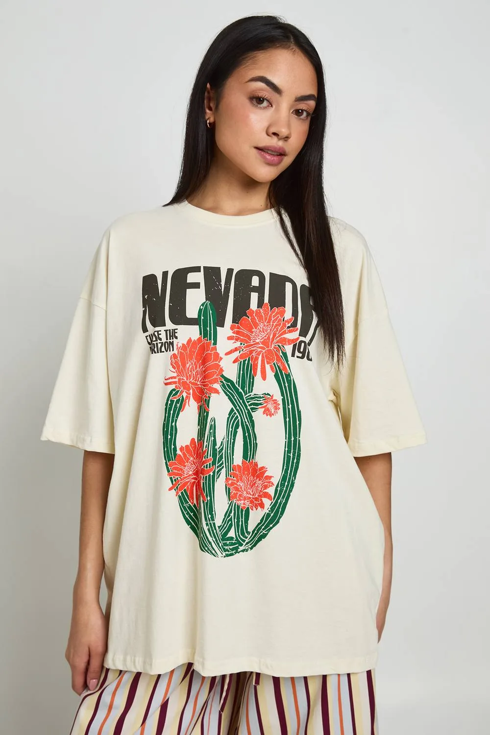 Nevada Printed T-Shirt - Denim/Cotton