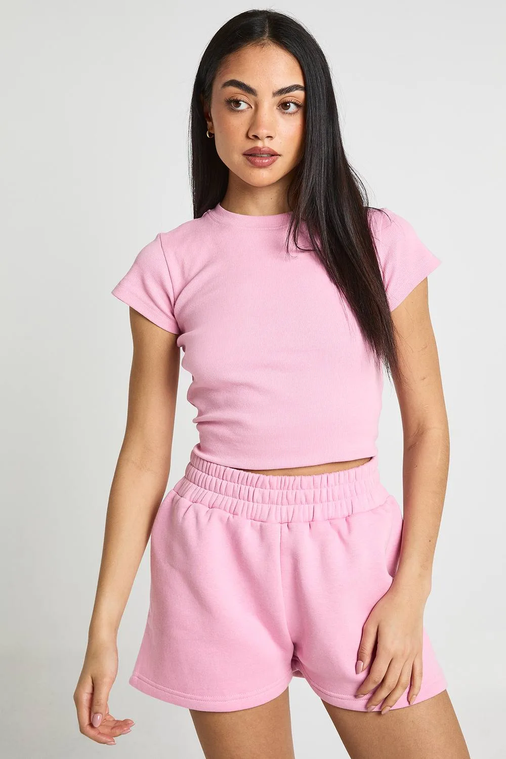 Contrast Binding Sweat Short - Knitted by boohoo