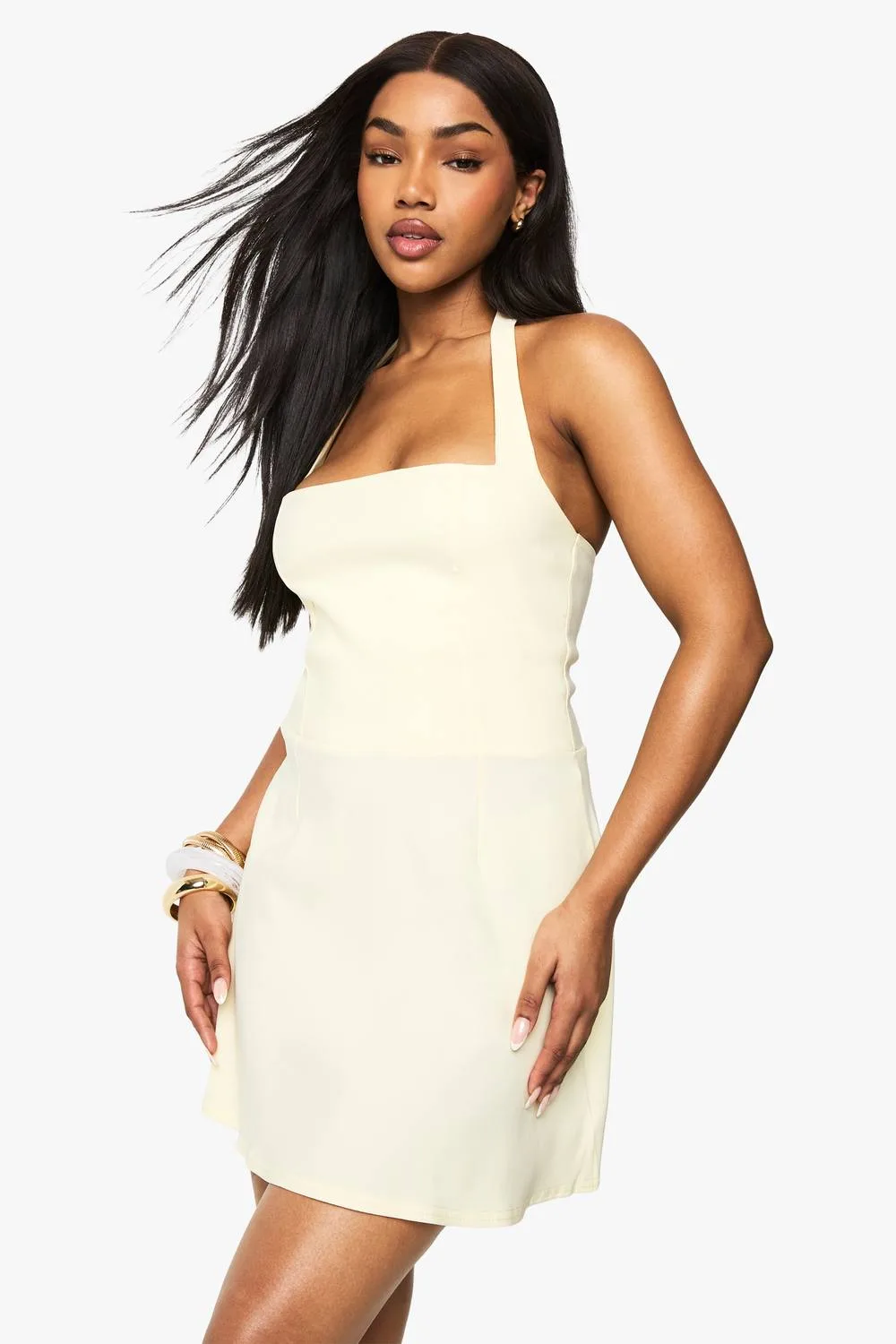 Bengaline Square Neck Skater Dress