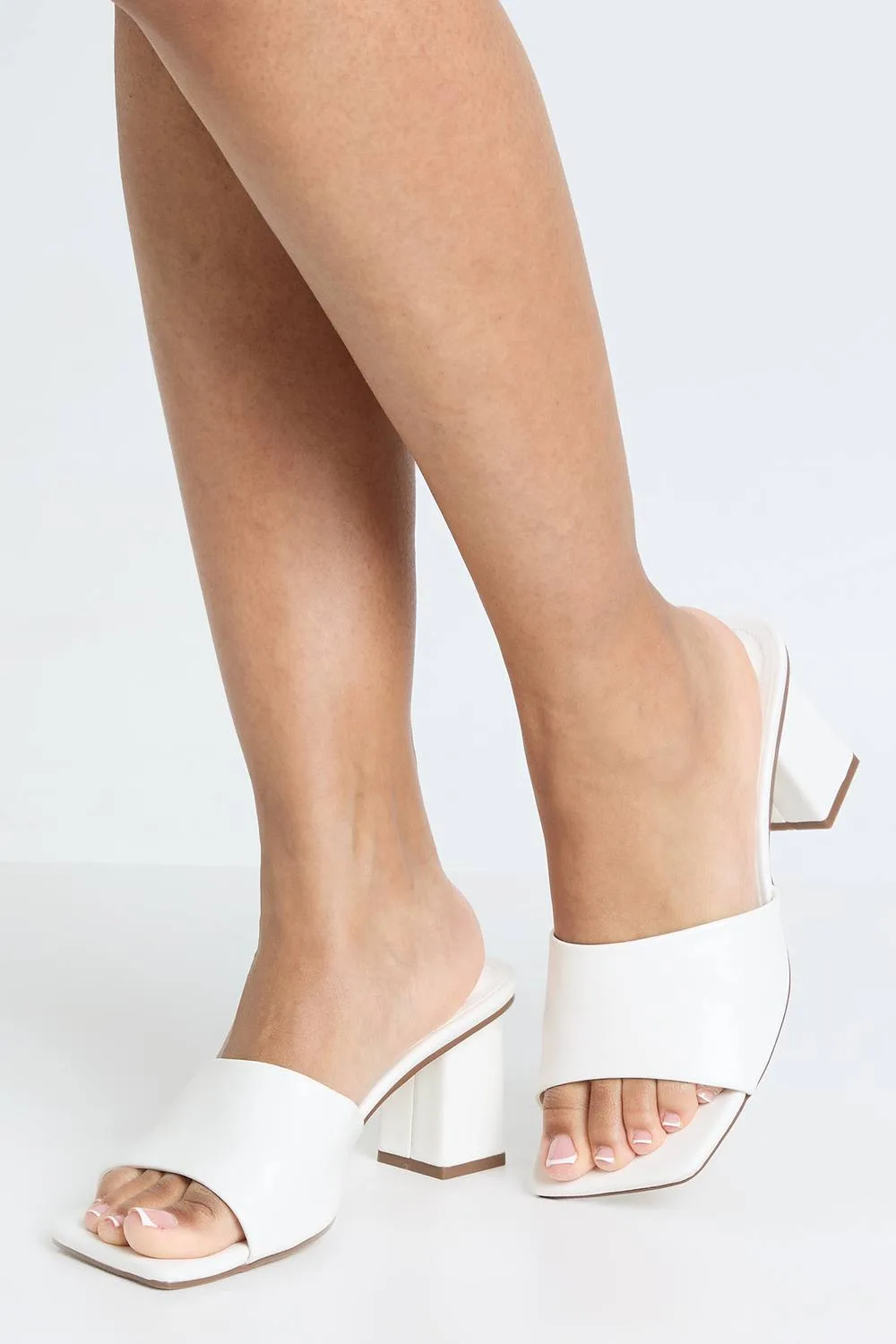 Low Block Heeled Mules by boohoo