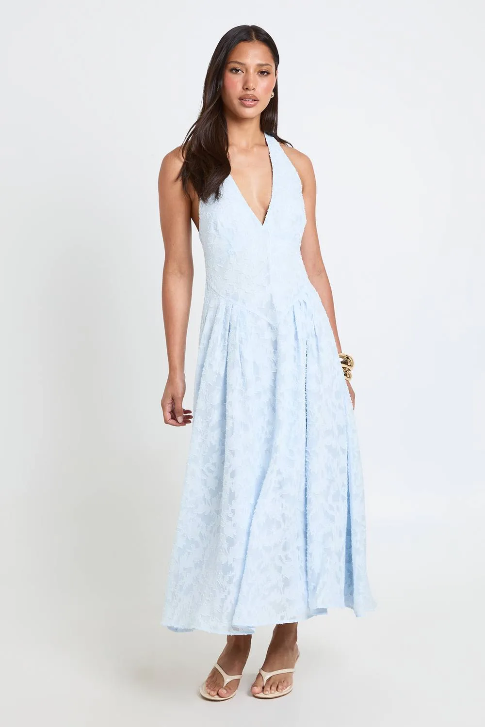 Burnout Halter Midaxi Dress by boohoo