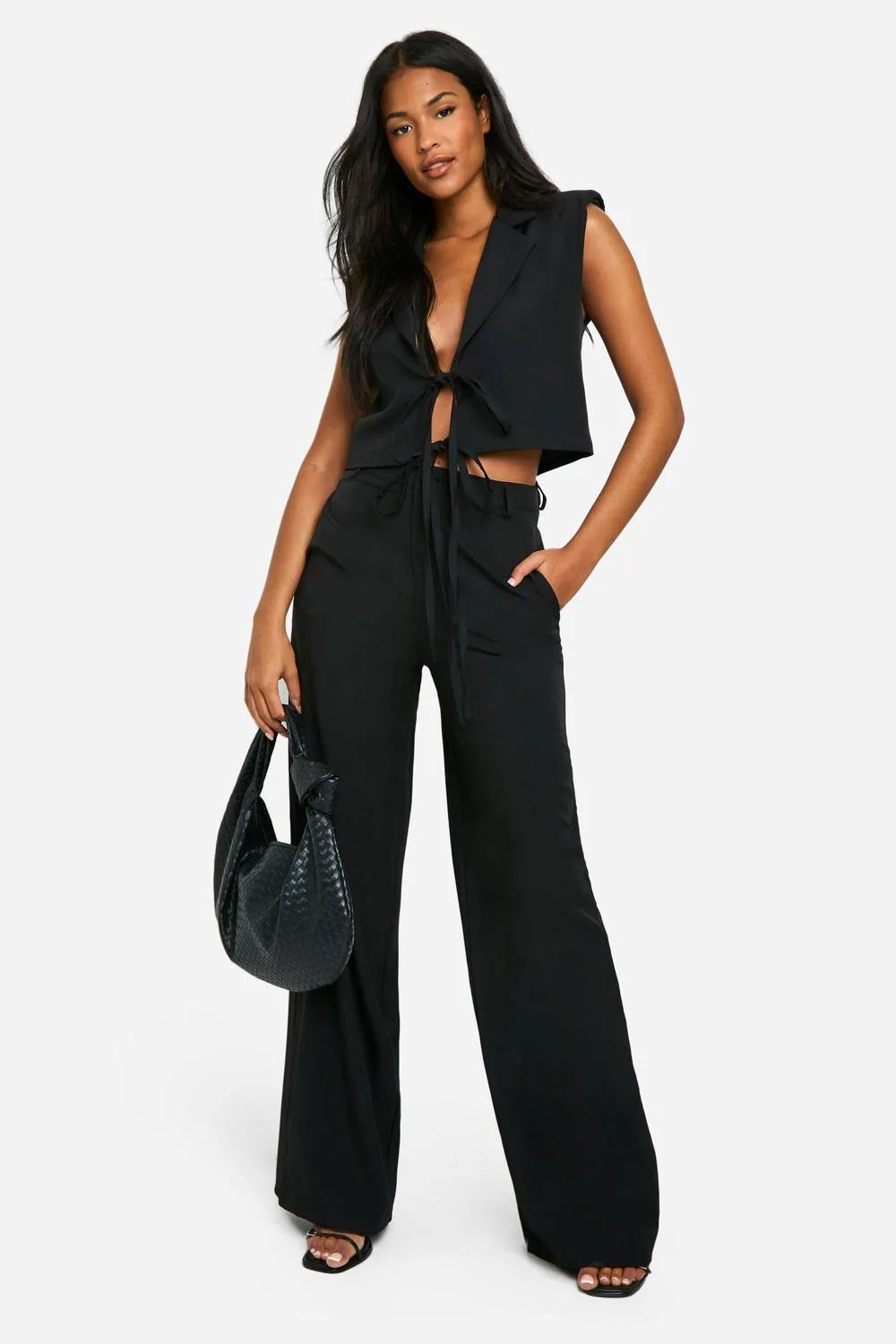 Straight Leg Trousers by boohoo