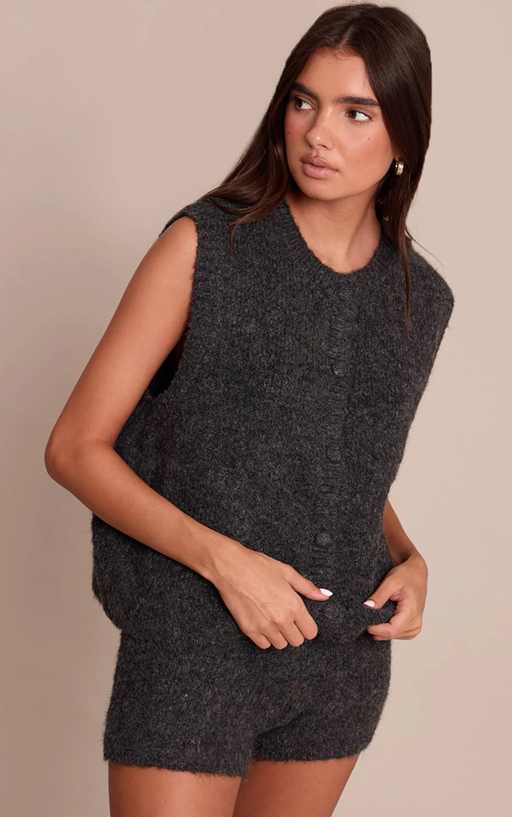 Brushed Knit Vest Top by PrettyLittleThing