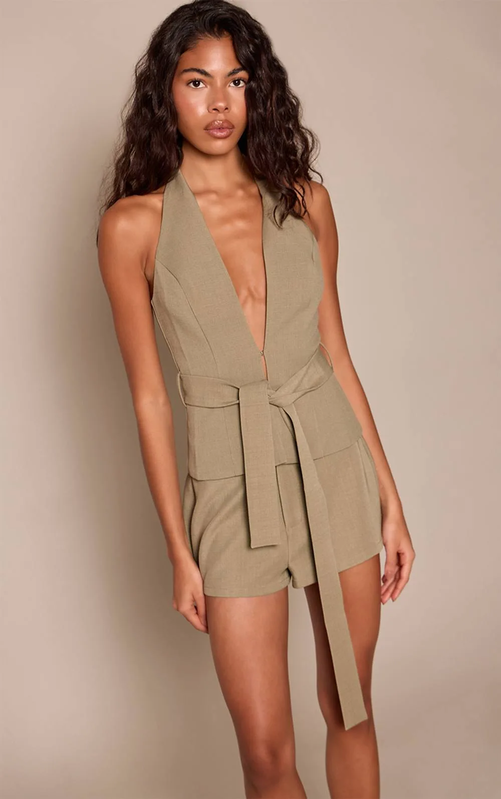 Tailored Belt Detail Shorts Co-Ord by PrettyLittleThing