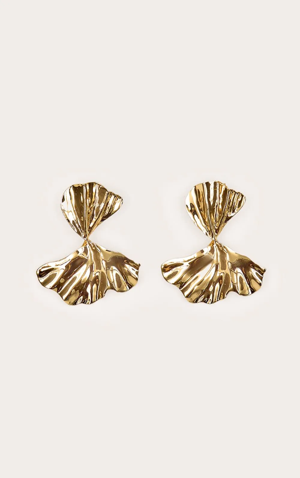 Pleated Twist Statement Earrings