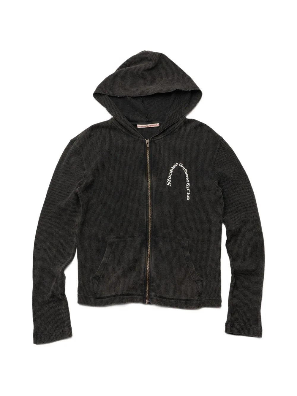 Waffle-Knit Logo-Print Hoodie by Stockholm Surfboard Club